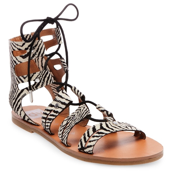 DV by Dolce Vita Shoes - dv Gracelyn Lace Up Gladiator Sandals Zebra New
